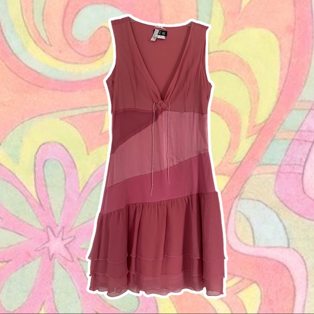 Vintage Y2K Pink Mini Dress